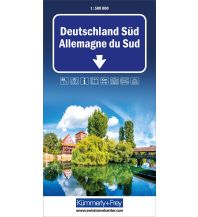 Straßenkarten Europa Deutschland Süd Strassenkarte 1:500 000 Hallwag Kümmerly+Frey AG