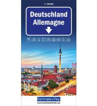Straßenkarten Europa Deutschland Strassenkarte 1:750 000 Hallwag Kümmerly+Frey AG