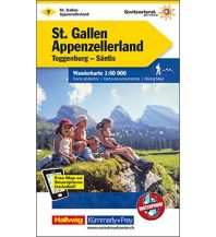 Wanderkarten Vorarlberg K+F-Wanderkarte 7, St. Gallen, Appenzellerland, Toggenburg, Säntis 1:60.000 Hallwag Kümmerly+Frey AG