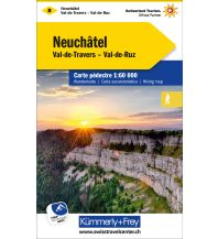 Hiking Maps Switzerland K+F-Wanderkarte 8, Neuenburg/Neuchâtel 1:60.000 Hallwag Kümmerly+Frey AG