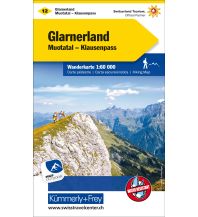 Wanderkarten Schweiz & FL Wanderkarte 12, Glarnerland, Muotatal, Klausenpass 1:60.000 Hallwag Kümmerly+Frey AG