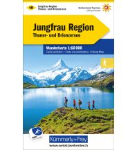 Hiking Maps Switzerland K+F-Wanderkarte 18, Jungfrau-Region, Thuner- & Brienzersee 1:60.000 Hallwag Kümmerly+Frey AG