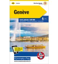 Hiking Maps Switzerland K+F-Wanderkarte 21, Genève/Genf 1:60.000 Hallwag Kümmerly+Frey AG