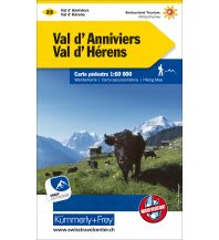 Hiking Maps Switzerland Wanderkarte 23, Val d'Anniviers, Val d'Hérens 1:60.000 Hallwag Kümmerly+Frey AG