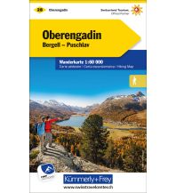 Hiking Maps Switzerland Wanderkarte 28, Oberengadin, Bergell/Bragaglia, Puschlav/Val Poschiavo 1:60.000 Hallwag Kümmerly+Frey AG