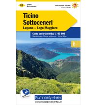 Hiking Maps Switzerland Wanderkarte 29, Tessin Süd/Ticino Sottoceneri, Lugano, Lago Maggiore 1:60.000 Hallwag Kümmerly+Frey AG