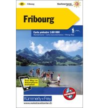 Hiking Maps Switzerland K+F-Wanderkarte 31, Fribourg/Freiburg 1:60.000 Hallwag Kümmerly+Frey AG