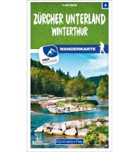 Hiking Maps Zürcher Unterland - Winterthur 08 Wanderkarte 1:40 000 matt laminiert Hallwag Kümmerly+Frey AG
