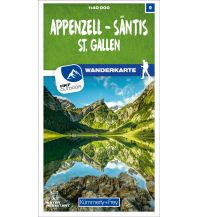 Wanderkarten Vorarlberg K+F-Wanderkarte 09, Appenzell, Säntis, St. Gallen 1:40.000 Hallwag Kümmerly+Frey AG