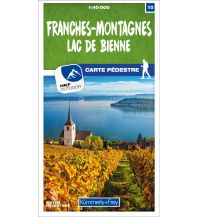 Hiking Maps Switzerland Franches-Montagnes / Lac de Bienne 10 Wanderkarte 1:40 000 matt laminiert Hallwag Kümmerly+Frey AG