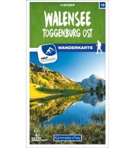 Hiking Maps Switzerland Walensee - Toggenburg Ost 15 Wanderkarte 1:40 000 matt laminiert Hallwag Kümmerly+Frey AG