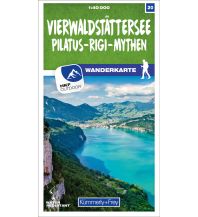 Hiking Maps Switzerland K+F-Wanderkarte 20, Vierwaldstättersee, Pilatus, Rigi, Mythen 1:40.000 Hallwag Kümmerly+Frey AG