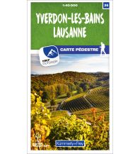 Yverdon-les-Bains - Lausanne 26 Wanderkarte 1:40 000 matt laminiert Hallwag Kümmerly+Frey AG