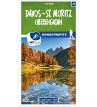 Wanderkarten Schweiz & FL K+F-Wanderkarte 36, Davos, St. Moritz, Oberengadin 1:40.000 Hallwag Kümmerly+Frey AG