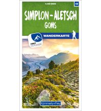 Wanderkarten Schweiz & FL K+F-Wanderkarte 42, Simplon, Aletsch, Goms 1:40.000 Hallwag Kümmerly+Frey AG