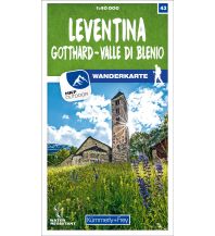 K+F-Wanderkarte 43, Leventina, Gotthard, Valle di Blenio 1:40.000 Hallwag Kümmerly+Frey AG