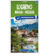 Wanderkarten Schweiz & FL K+F-Wanderkarte 44, Locarno, Maggia, Verzasca 1:40.000 Hallwag Kümmerly+Frey AG