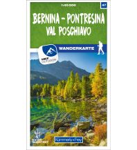 Wanderkarten Schweiz & FL K+F-Wanderkarte 47, Bernina, Pontresina, Val Poschiavo 1:40.000 Hallwag Kümmerly+Frey AG