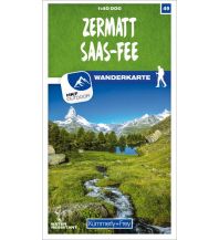 Wanderkarten Schweiz & FL K+F-Wanderkarte 49, Zermatt, Saas-Fee 1:40.000 Hallwag Kümmerly+Frey AG