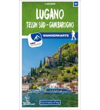 Wanderkarten Schweiz & FL K+F-Wanderkarte 50, Lugano, Tessin Süd, Gambarogno 1:40.000 Hallwag Kümmerly+Frey AG