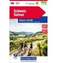 Cycling Maps Kümmerly + Frey Velokarte - Schweiz 1:301.000 Hallwag Kümmerly+Frey AG