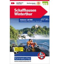 Cycling Maps Velokarte 1, Schaffhausen, Winterthur 1:60.000 Hallwag Kümmerly+Frey AG