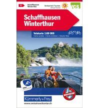 Cycling Maps Velokarte 1, Schaffhausen, Winterthur 1:60.000 Hallwag Kümmerly+Frey AG