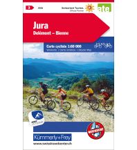 Radkarten Jura, Delémont, Biel-Bienne Velokarte Nr. 3 Hallwag Kümmerly+Frey AG