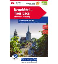 Radkarten Neuchâtel, Trois Lacs Velokarte Nr. 8 Matt Laminiert Hallwag Kümmerly+Frey AG