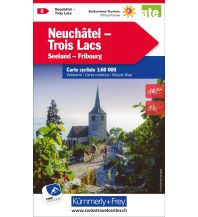 Cycling Maps Neuchâtel, Trois Lacs Velokarte Nr. 8 Matt Laminiert Hallwag Kümmerly+Frey AG