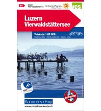 Radkarten Schweiz K+F-Vélokarte 11, Luzern, Vierwaldstättersee 1:60.000 Hallwag Kümmerly+Frey AG
