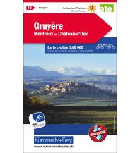 Radkarten Schweiz Greyerzerland, Montreux, Château-d'Oex Hallwag Kümmerly+Frey AG