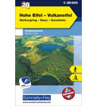Wanderkarten Deutschland Hohe Eifel - Vulkaneifel Outdoorkarte Deutschland Nr. 20 Hallwag Kümmerly+Frey AG