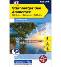 Wanderkarten Bayern Starnberger See Ammersee Nr. 27 Outdoorkarte Deutschland 1:35 000 Hallwag Kümmerly+Frey AG
