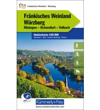 Wanderkarten Bayern Fränkisches Weinland - Würzburg Nr. 56 Outdoorkarte Deutschland 1:50.000 Hallwag Kümmerly+Frey AG