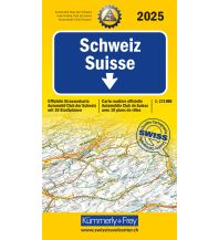 Straßenkarten Schweiz Kümmerly+Frey Strassenkarte ACS Schweiz 2025 1:275.000 Hallwag Kümmerly+Frey AG