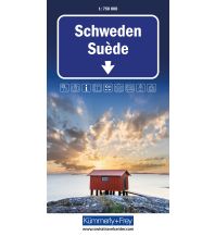 Straßenkarten Schweden Kümmerly+Frey Strassenkarte Schweden 1:750.000 Hallwag Kümmerly+Frey AG