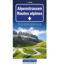 Straßenkarten Europa Kümmerly+Frey Strassenkarte Alpenstrassen 1:750.000 Hallwag Kümmerly+Frey AG