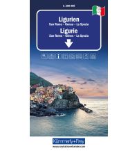 Straßenkarten Italien Kümmerly+Frey Regional-Strassenkarte 6 Ligurien 1:200.000 Hallwag Kümmerly+Frey AG