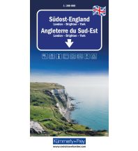 Road Maps United Kingdom Kümmerly+Frey Regional-Strassenkarte Südost-England 1:300.000 Hallwag Kümmerly+Frey AG