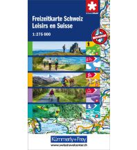 Road Maps Switzerland Kümmerly+Frey Wanderkarte Freizeitkarte Schweiz 1:275.000 Hallwag Kümmerly+Frey AG