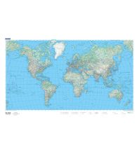 World Maps Die Welt physikalisch laminiert 1:50 Mio. Hallwag Kümmerly+Frey AG