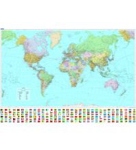 Weltkarten Weltkarte politisch mit Relief (d,f,e) 1:30 Mio. Poster Hallwag Kümmerly+Frey AG