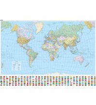 World Maps Weltkarte politisch mit Relief (d,f,e) 1:30 Mio. Poster Hallwag Kümmerly+Frey AG