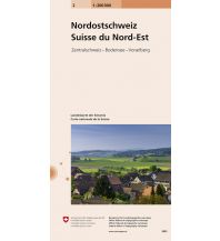 Wanderkarten Schweiz & FL Nordost-Schweiz 1:200.000 Bundesamt für Landestopographie