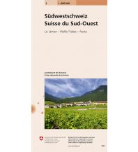 Straßenkarten Schweiz SLK 200 Bl. 3 Schweiz, Suisse sud-ouest/Südwest-Schweiz 1:200.000 Bundesamt für Landestopographie