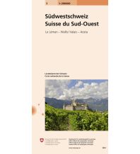 Straßenkarten Schweiz SLK 200 Bl. 3 Schweiz, Suisse sud-ouest/Südwest-Schweiz 1:200.000 Bundesamt für Landestopographie