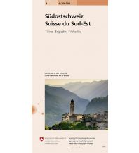 Hiking Maps Switzerland Svizzera sudest / Schweiz Südost 1:200.000 Bundesamt für Landestopographie