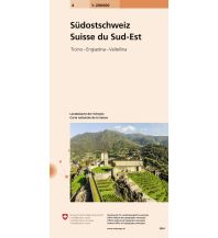 Hiking Maps Switzerland Svizzera sudest / Schweiz Südost 1:200.000 Bundesamt für Landestopographie