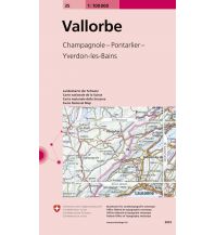 Wanderkarten Schweiz & FL 35 Vallorbe 1:100.000 Bundesamt für Landestopographie